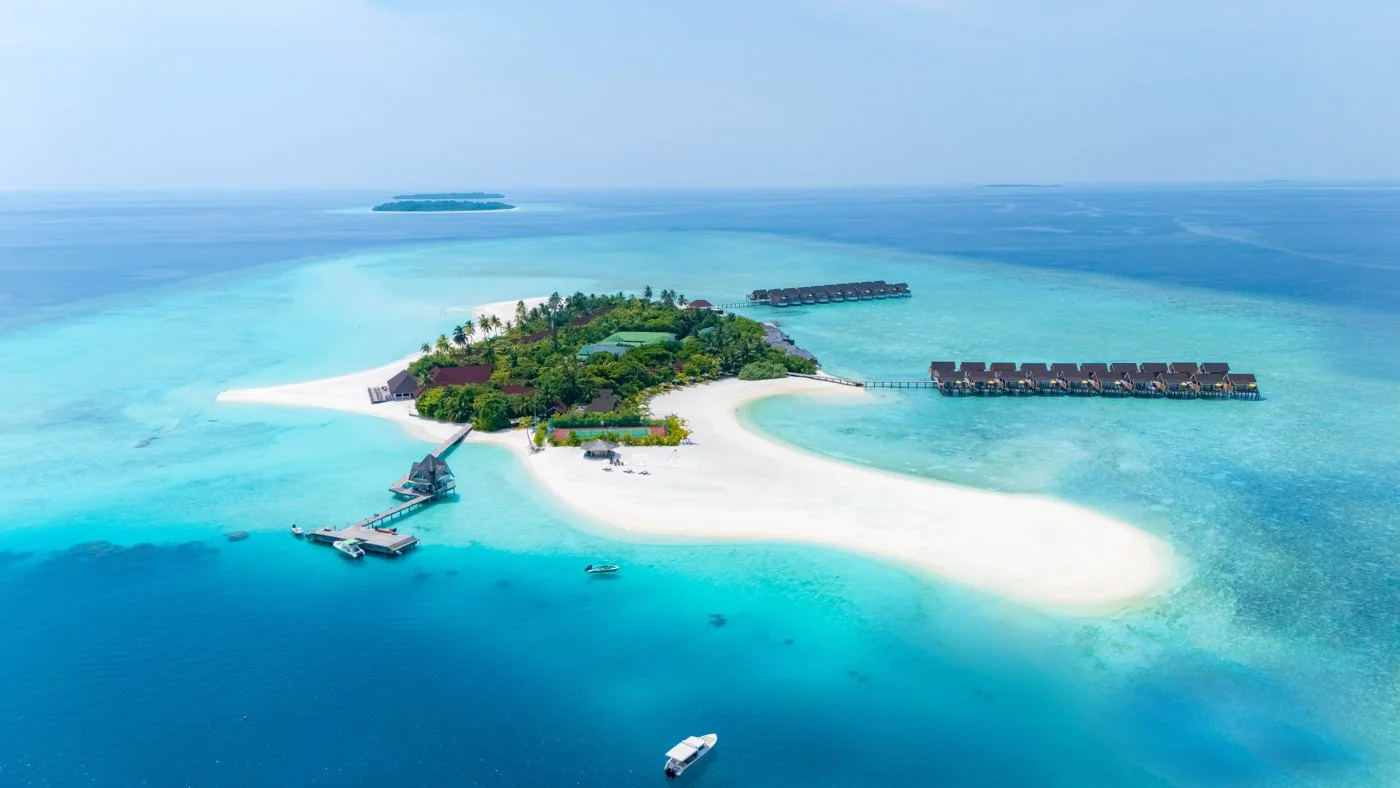 Aerial view of Dhigufaru Island Resort