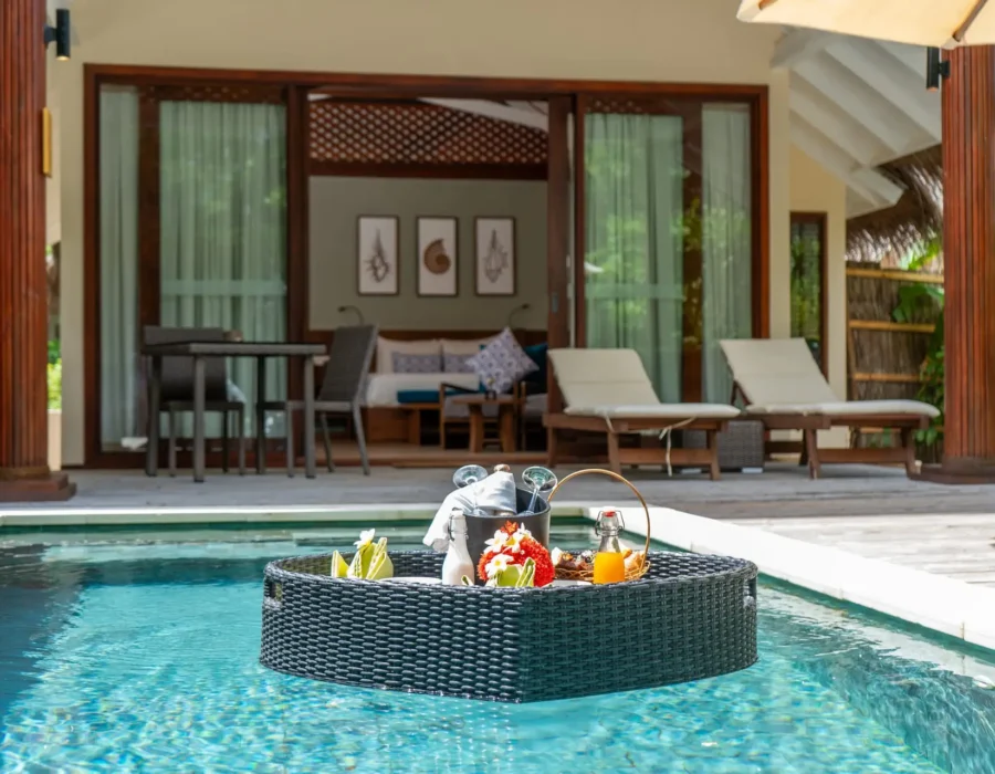 Beach Villa with Pool at Kudafushi Resort & Spa