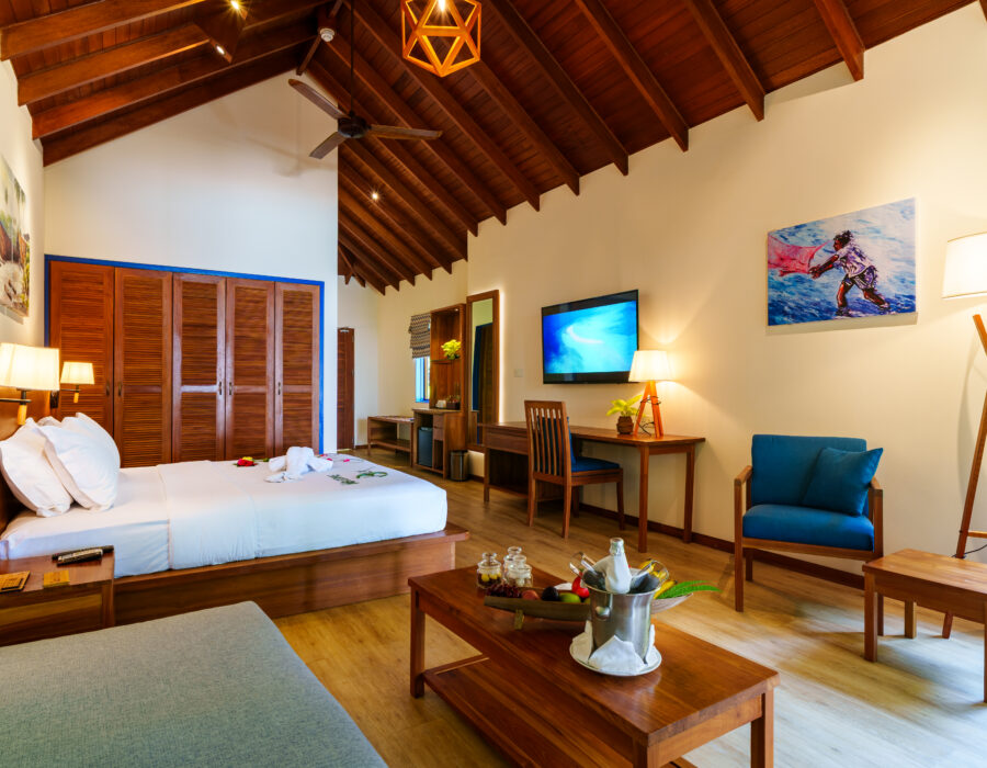 Deluxe Beach Villa at Reethi Faru Resort