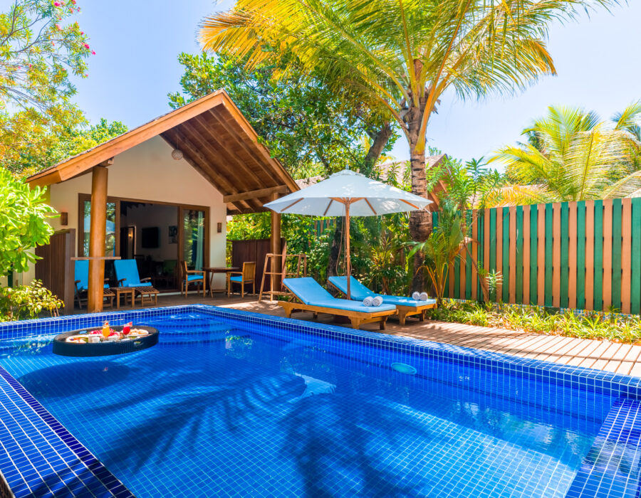 Deluxe Beach Pool Villa at Reethi Faru Resort