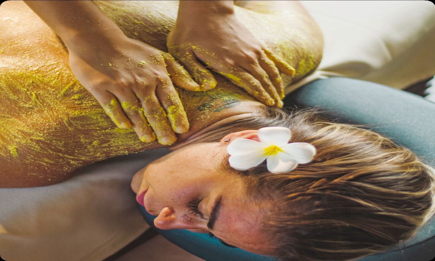 Guest receiving a body treatment