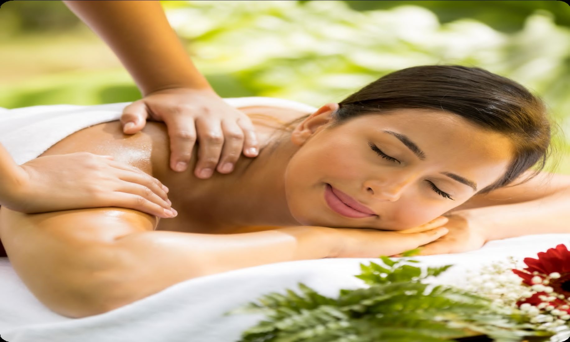 Spa therapist giving a relaxing massage