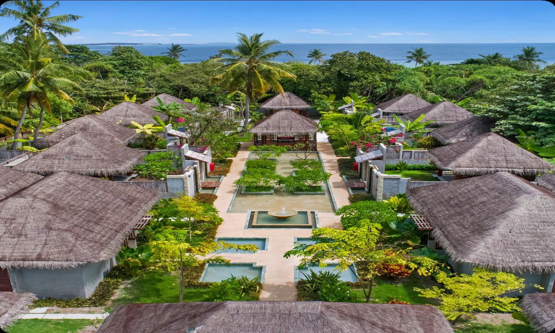 Furaveri Wellness Village among tropical greenery